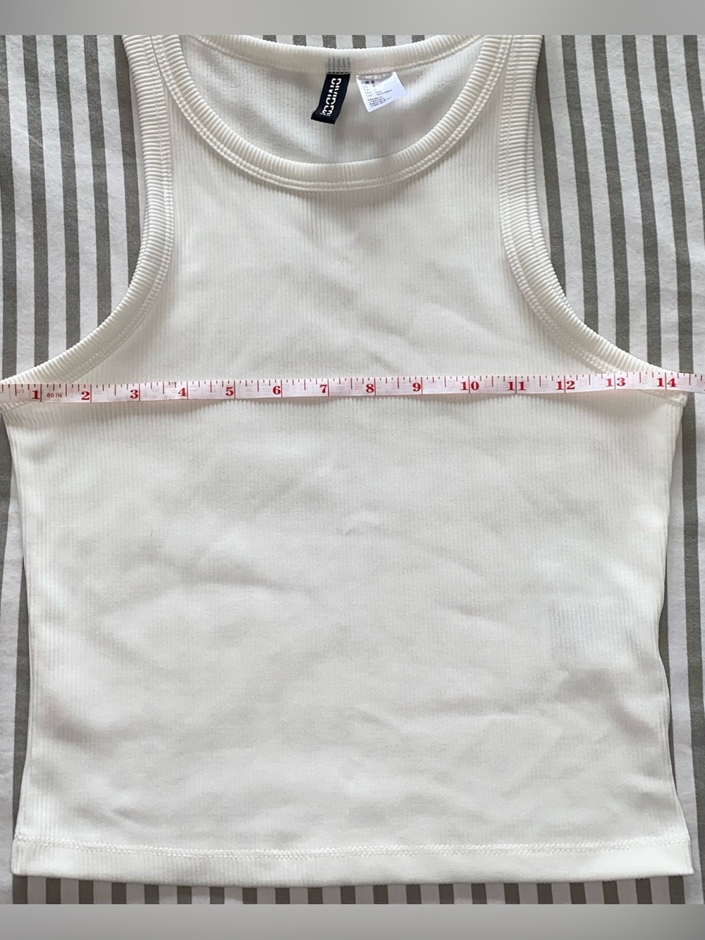 H&M White Ribbed Tank Top - Picture 5 of 7